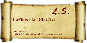 Lefkovits Stella névjegykártya