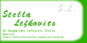 stella lefkovits business card